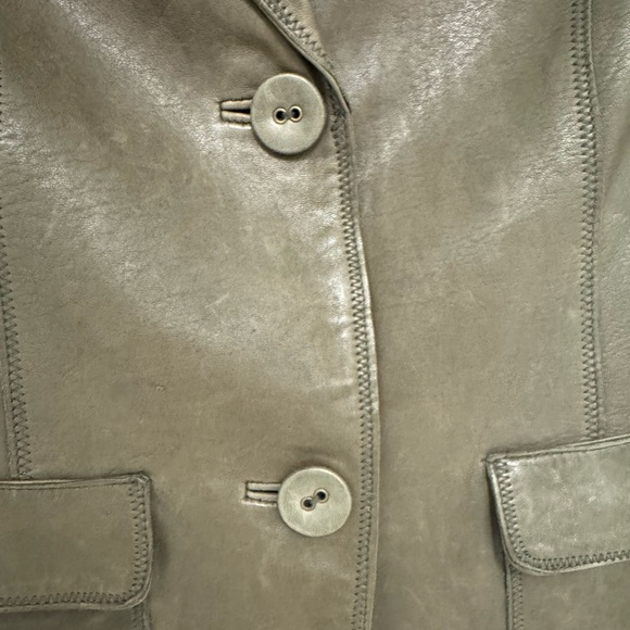 J. Jill Soft Leather 2 Button Blazer Jacket Size S - Picture 4 of 4